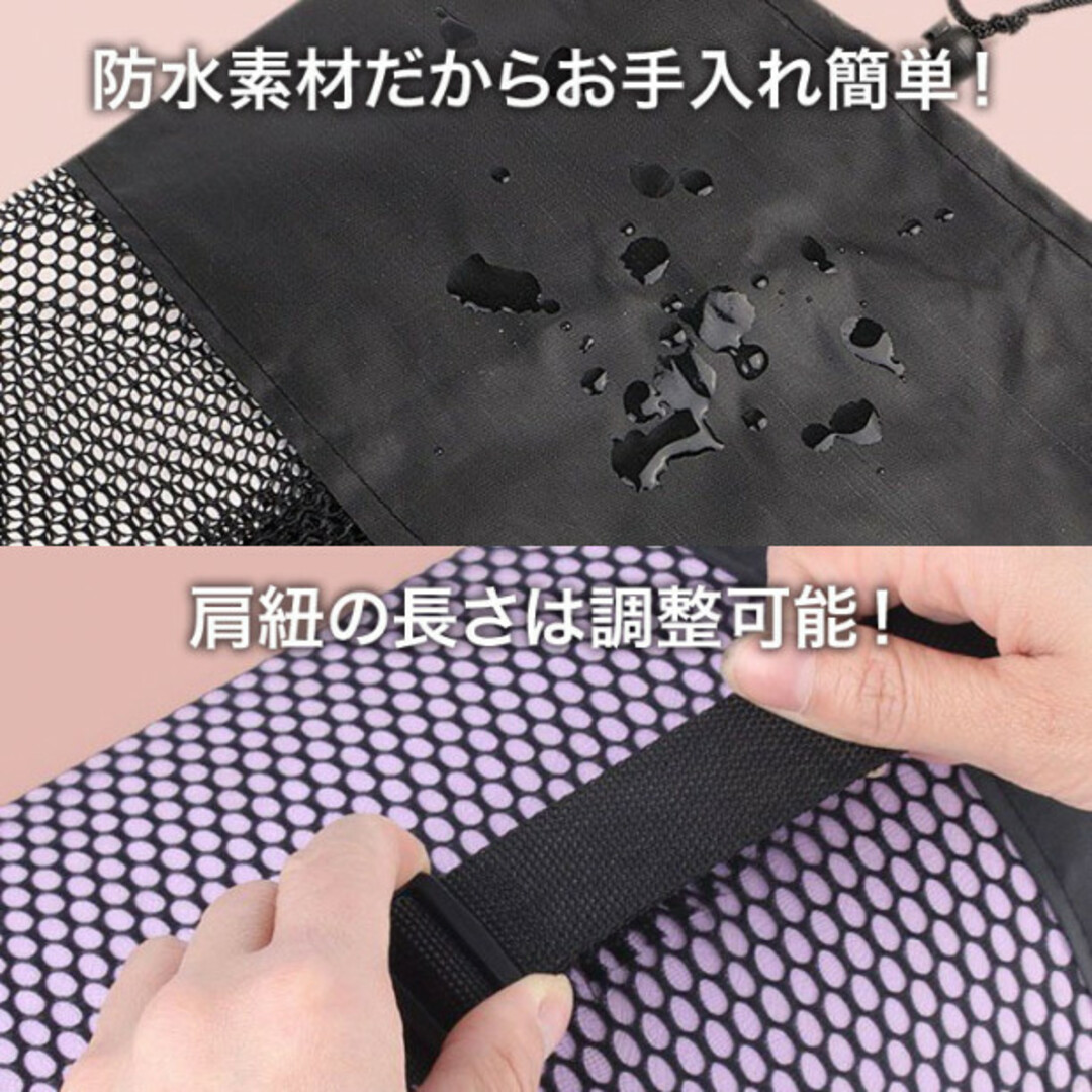 ヨガマット ケース 70×30cm ブラック 黒 持ち運び 防水 収納 スポーツ/アウトドアのトレーニング/エクササイズ(ヨガ)の商品写真