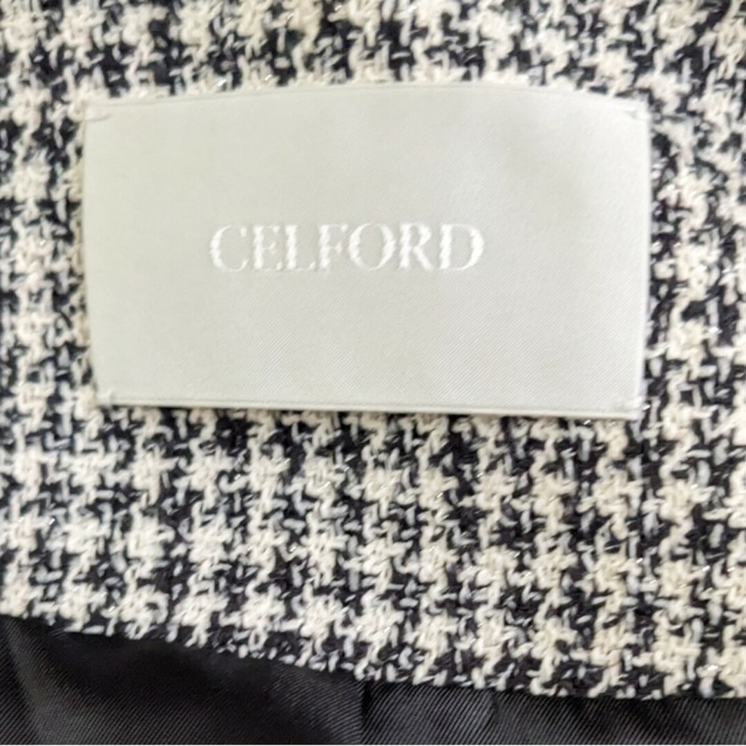 CELFORD(セルフォード)のCELFORD　タフタコンビツイードブルゾン レディースのジャケット/アウター(ブルゾン)の商品写真