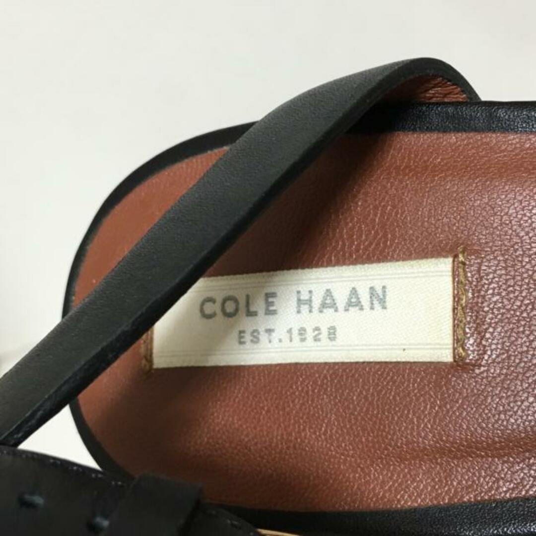 Cole Haan(コールハーン)のCOLE HAAN(コールハーン) サンダル 8B レディース 黒×アイボリー パイソン柄プリント レザー×キャンバス レディースの靴/シューズ(サンダル)の商品写真