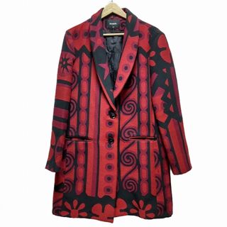 デシグアル(DESIGUAL)のDesigual(デシグアル) コート サイズ46 XL レディース - レッド×黒×マルチ 長袖/秋/冬(その他)