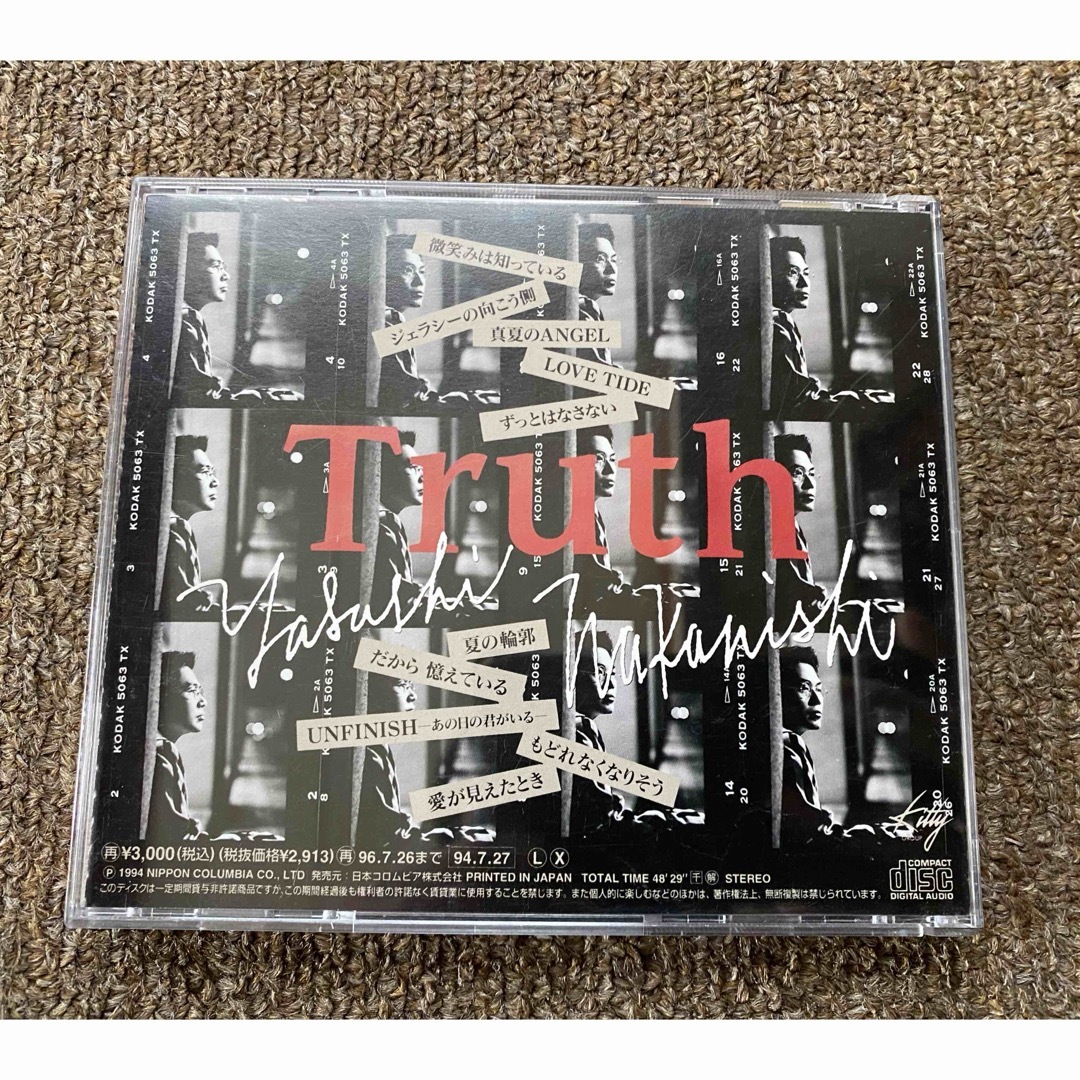 中西保志 トゥルース TRUTH エンタメ/ホビーのCD(ポップス/ロック(邦楽))の商品写真