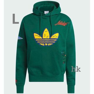 adidas - 新品　アディダスオリジナルス　カレッジ バッジ パーカー　L　グリーン