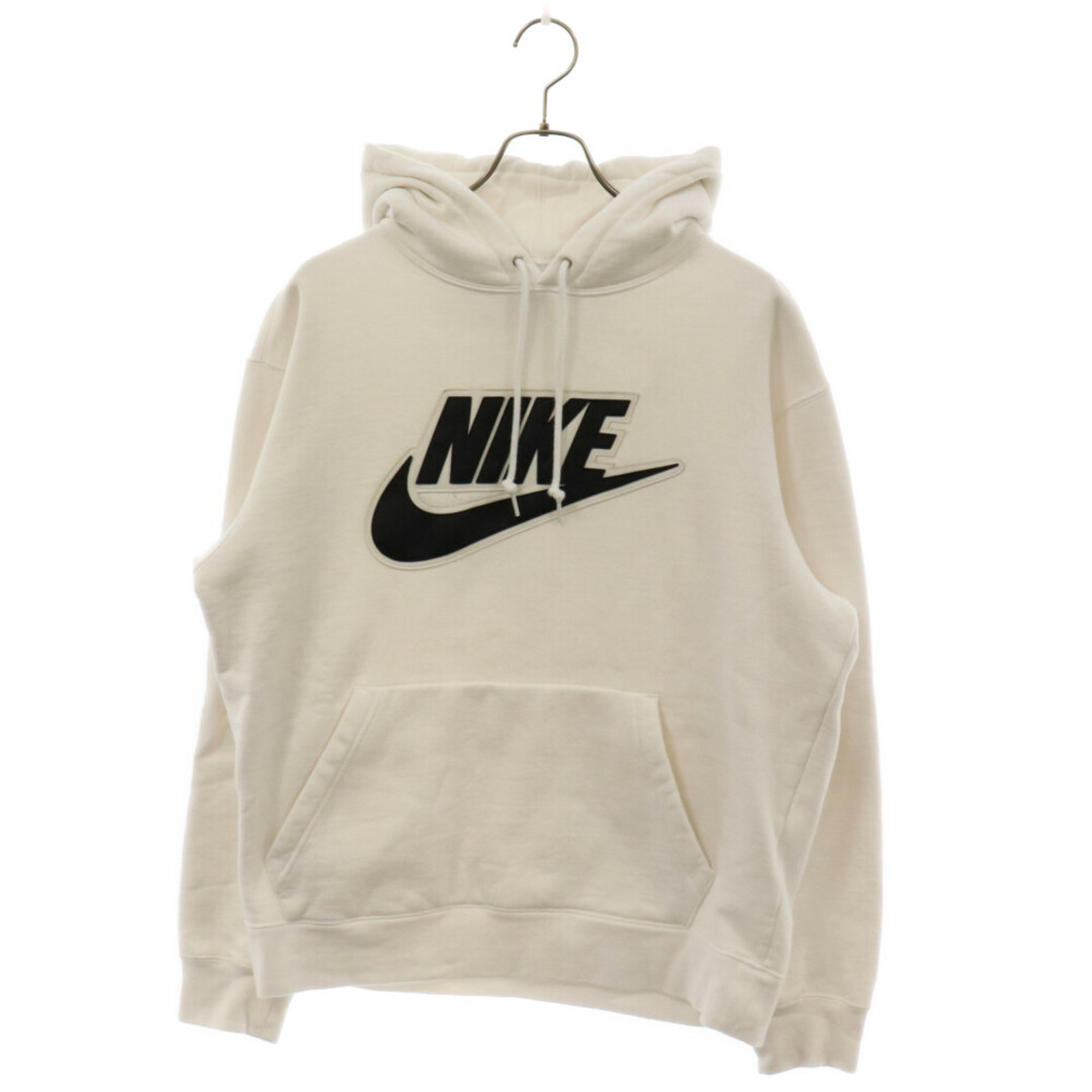 Supreme(シュプリーム)のSUPREME シュプリーム 19AW ×Nike Hooded Sweatshirt ×ナイキ フロントレザーパッチロゴ プルオーバーパーカー CK6225-100 ホワイト メンズのトップス(パーカー)の商品写真