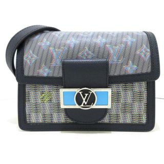 ルイヴィトン(LOUIS VUITTON)のLOUIS VUITTON(ルイヴィトン) ショルダーバッグ LV ポップ ドーフィーヌMINI M55454 ブルー プリントを施したカーフレザー（皮革の種類：牛革）(ショルダーバッグ)