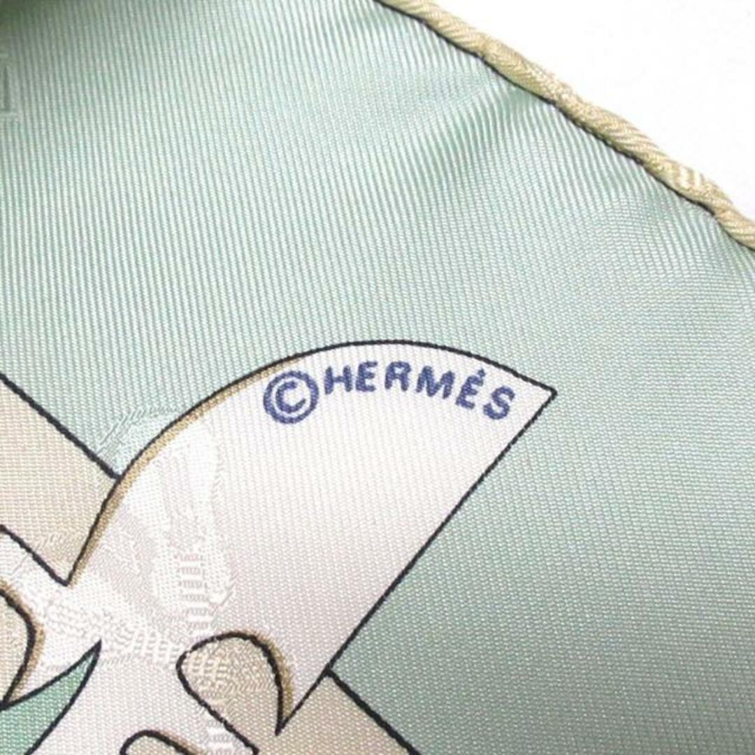 Hermes(エルメス)のHERMES(エルメス) スカーフ美品  カレ90 ミントグリーン×アイボリー×マルチ Le Carnaval de Venise レディースのファッション小物(バンダナ/スカーフ)の商品写真