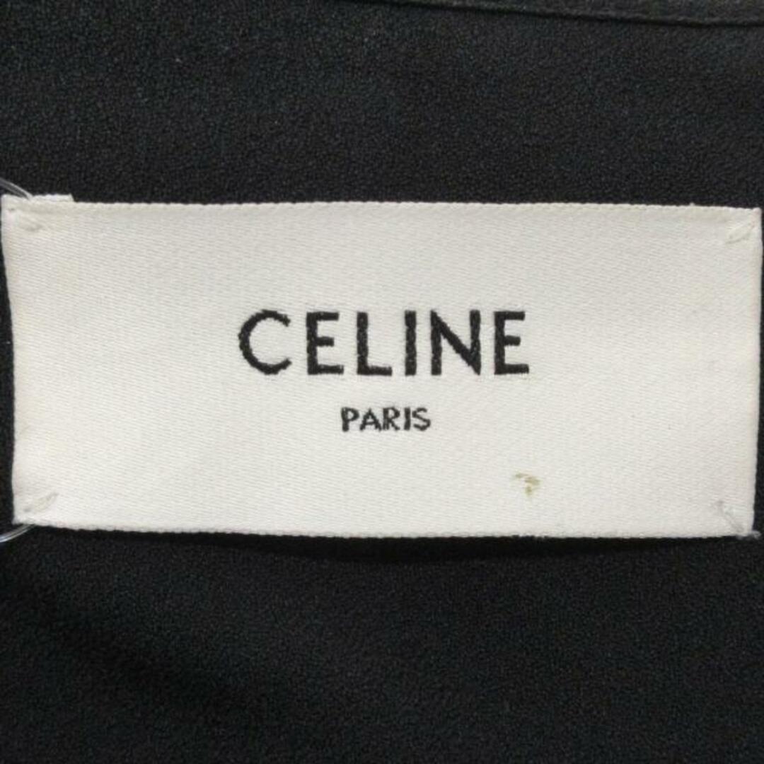 celine(セリーヌ)のCELINE(セリーヌ) ワンピース サイズ34 S レディース - 2R59G865C 黒 半袖/ひざ丈/クルーネック/シャツワンピ レーヨン、アセテート レディースのワンピース(その他)の商品写真