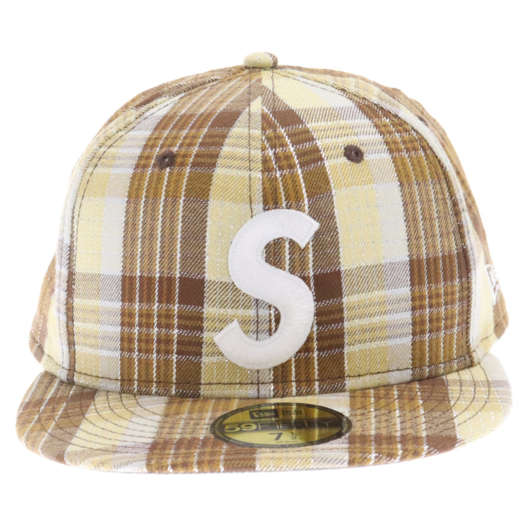 Supreme(シュプリーム)のSUPREME シュプリーム 23SS × NEW ERA Metallic Plaid S Logo Cap ニューエラ メタリック プレイド Sロゴ チェック ベースボールキャップ 帽子 ベージュ メンズの帽子(キャップ)の商品写真