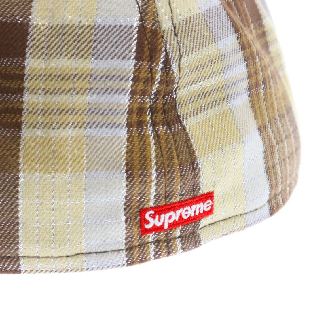 Supreme(シュプリーム)のSUPREME シュプリーム 23SS × NEW ERA Metallic Plaid S Logo Cap ニューエラ メタリック プレイド Sロゴ チェック ベースボールキャップ 帽子 ベージュ メンズの帽子(キャップ)の商品写真