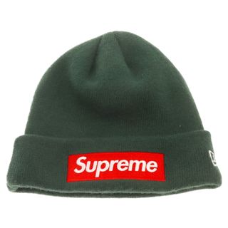 シュプリーム(Supreme)のSUPREME シュプリーム 22AW × NEW ERA Box Logo Beanie ニューエラー ボックス ロゴ ビーニー ニット帽 帽子 グリーン(ニット帽/ビーニー)