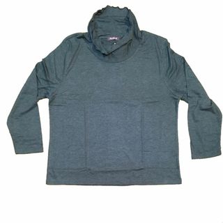 値下 大きいサイズ３L（２XL)CGメロータートルネックのストレッチ 長袖 新品(カットソー(長袖/七分))