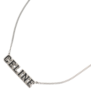 セリーヌ(celine)のCELINE セリーヌ Universite Sterling Silver and Enamel Necklace 460DS6SSE 38NS ユニヴェルシテ ネックレス ロゴネックレス シルバー(ネックレス)