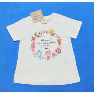 アンパンマン(アンパンマン)の新品　90cm　アンパンマン　2023女の子ループ半袖Ｔシャツ　アイボリー(Tシャツ/カットソー)