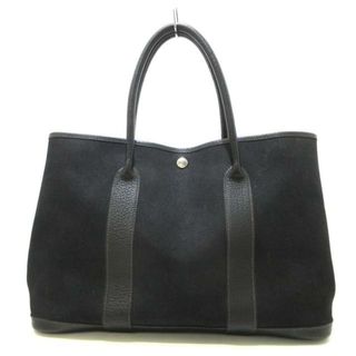 エルメス(Hermes)のHERMES(エルメス) トートバッグ ガーデンパーティPM 黒 シルバー金具 トワルオフィシエ×ネゴンダ(トートバッグ)