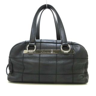 シャネル(CHANEL)のCHANEL(シャネル) ハンドバッグ チョコバー A26135 黒 シルバー金具 キャビアスキン(ハンドバッグ)