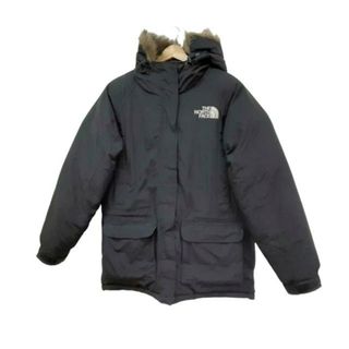 ザノースフェイス(THE NORTH FACE)のTHE NORTH FACE(ノースフェイス) ダウンジャケット サイズM レディース - NFGWJ217 黒 長袖/ジップアップ/冬/フェイクファー(取外し可) ナイロン(ダウンジャケット)