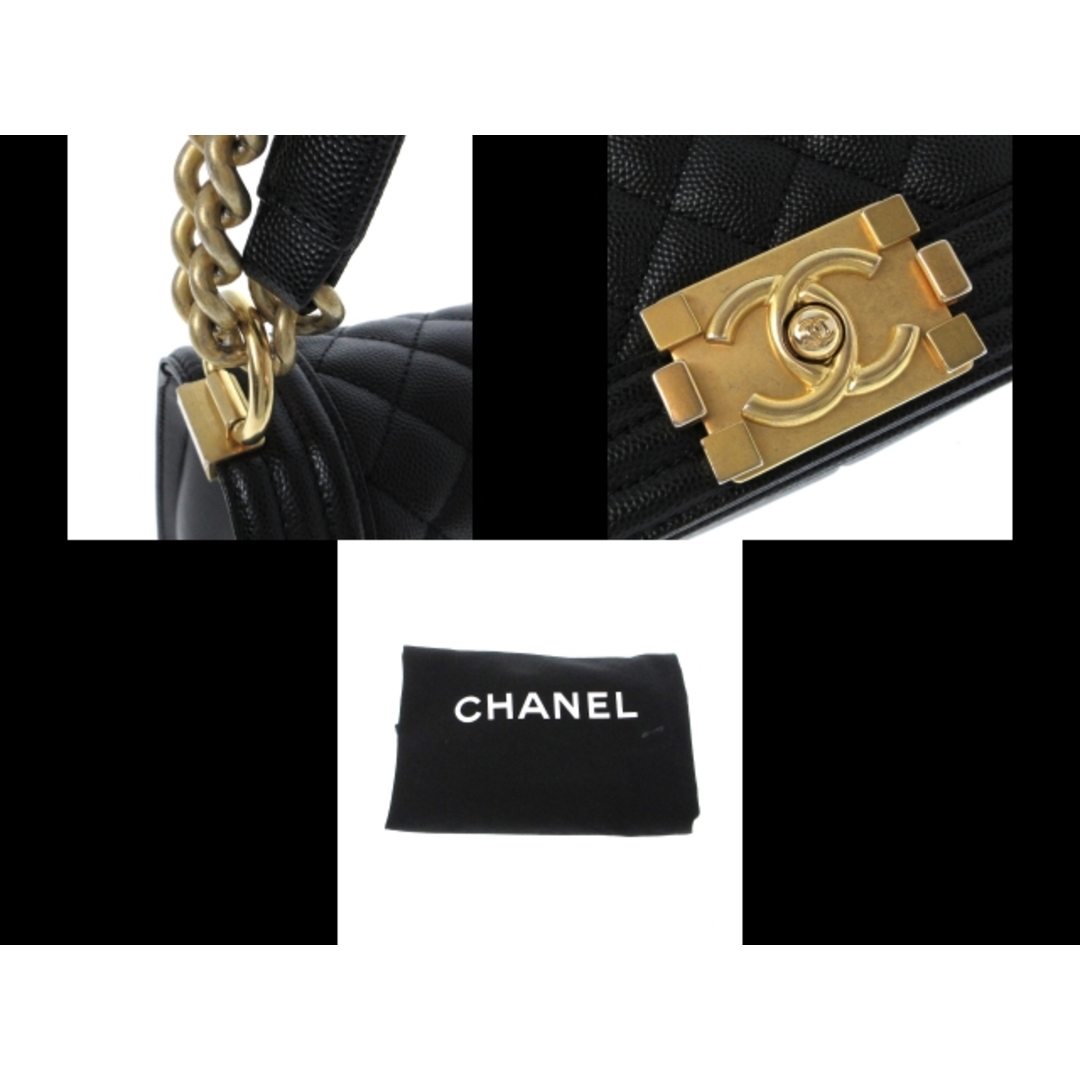 CHANEL(シャネル)のCHANEL(シャネル) ショルダーバッグ レディース美品  ボーイシャネル/マトラッセ A67086 黒 ヴィンテージゴールド金具/チェーンショルダー キャビアスキン レディースのバッグ(ショルダーバッグ)の商品写真