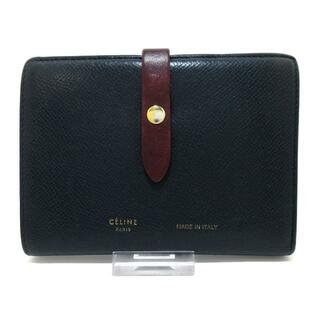 セリーヌ(celine)のCELINE(セリーヌ) 2つ折り財布 ストラップミディアムマルチファンクション 104813A15.07EB ネイビー×ボールド バイカラー グレインドカーフスキン(財布)