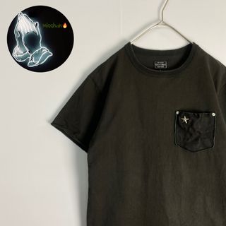 ショット(schott)の【ショット　半袖Tシャツ　ポケット　ダークカラー　黒　古着】(Tシャツ/カットソー(半袖/袖なし))