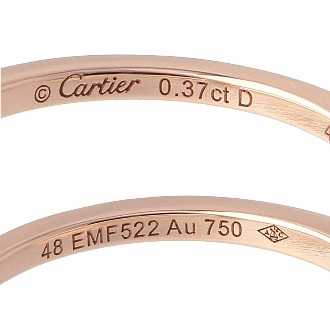 Cartier(カルティエ)のカルティエ バレリーナ ソリテール リング ダイヤ0.37ct G-VVS2-3EX #48 AU750PG 新品仕上げ済 Cartier【16413】 レディースのアクセサリー(リング(指輪))の商品写真