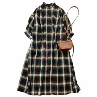 PENDLETON - 極美品♪ペンドルトン バンドカラー チェックシャツワンピース