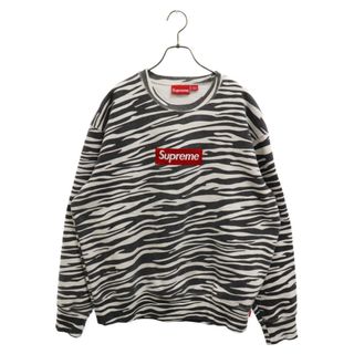 シュプリーム(Supreme)のSUPREME シュプリーム 22AW Box Logo Crewneck Zebra ボックス ロゴ クルーネックスウェットトレーナー ゼブラ ブラック/ホワイト(スウェット)