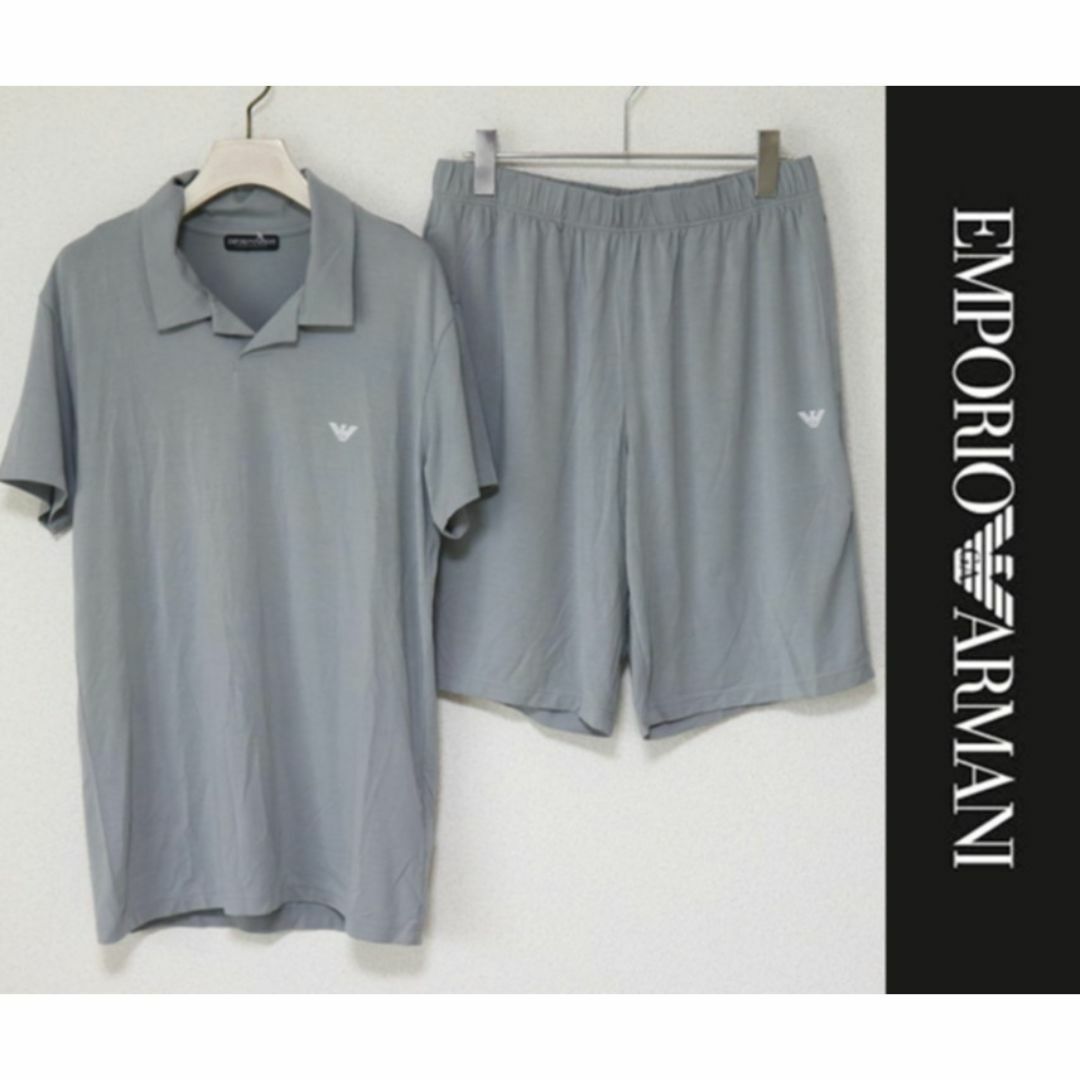 Emporio Armani(エンポリオアルマーニ)の新品【エンポリオアルマーニ】半袖ポロシャツ＋ハーフパンツ 上下セット M メンズのトップス(ポロシャツ)の商品写真