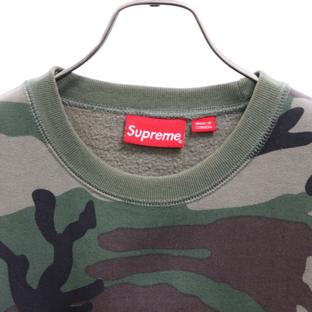 Supreme(シュプリーム)のSUPREME シュプリーム 15aw Box Logo Crewneck Sweatshirt ボックスロゴ クルーネック スウェットシャツ トレーナー グリーン カモ 迷彩 メンズのトップス(スウェット)の商品写真