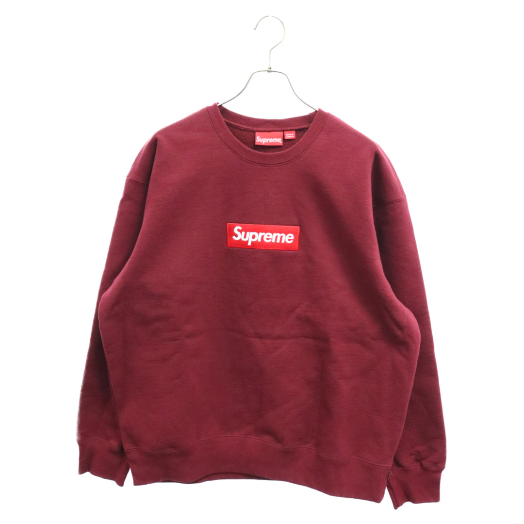 Supreme(シュプリーム)のSUPREME シュプリーム 22AW Box Logo Crewneck Heather Grey ボックスロゴスウェットトレーナー ボルドー メンズのトップス(スウェット)の商品写真