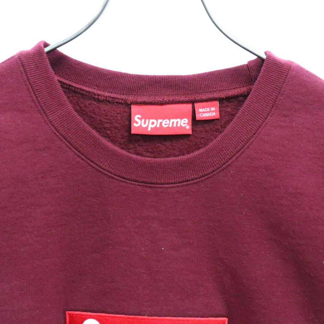 Supreme(シュプリーム)のSUPREME シュプリーム 22AW Box Logo Crewneck Heather Grey ボックスロゴスウェットトレーナー ボルドー メンズのトップス(スウェット)の商品写真