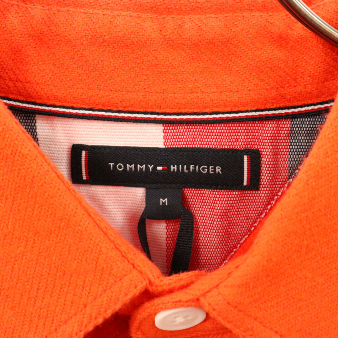 TOMMY HILFIGER(トミーヒルフィガー)のTOMMY HILFIGER トミーヒルフィガー パネル バイカラー フランネル 長袖シャツ オレンジ メンズのトップス(シャツ)の商品写真