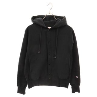 チャンピオン(Champion)のCHAMPION チャンピオン REVERSE WEAVE SNAP HOODED SWEAT SHIRT 赤単タグ復刻 スナップボタンスウェットパーカー ブラック C5-E103(パーカー)