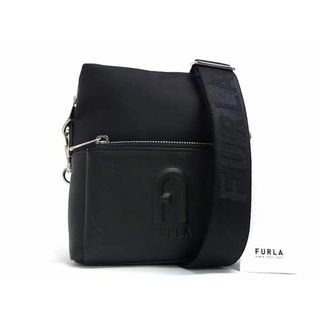 フルラ(Furla)の■新品同様■ FURLA フルラ ナイロン×レザー クロスボディ ショルダーバッグ レディース ブラック系 AU9811 (ショルダーバッグ)