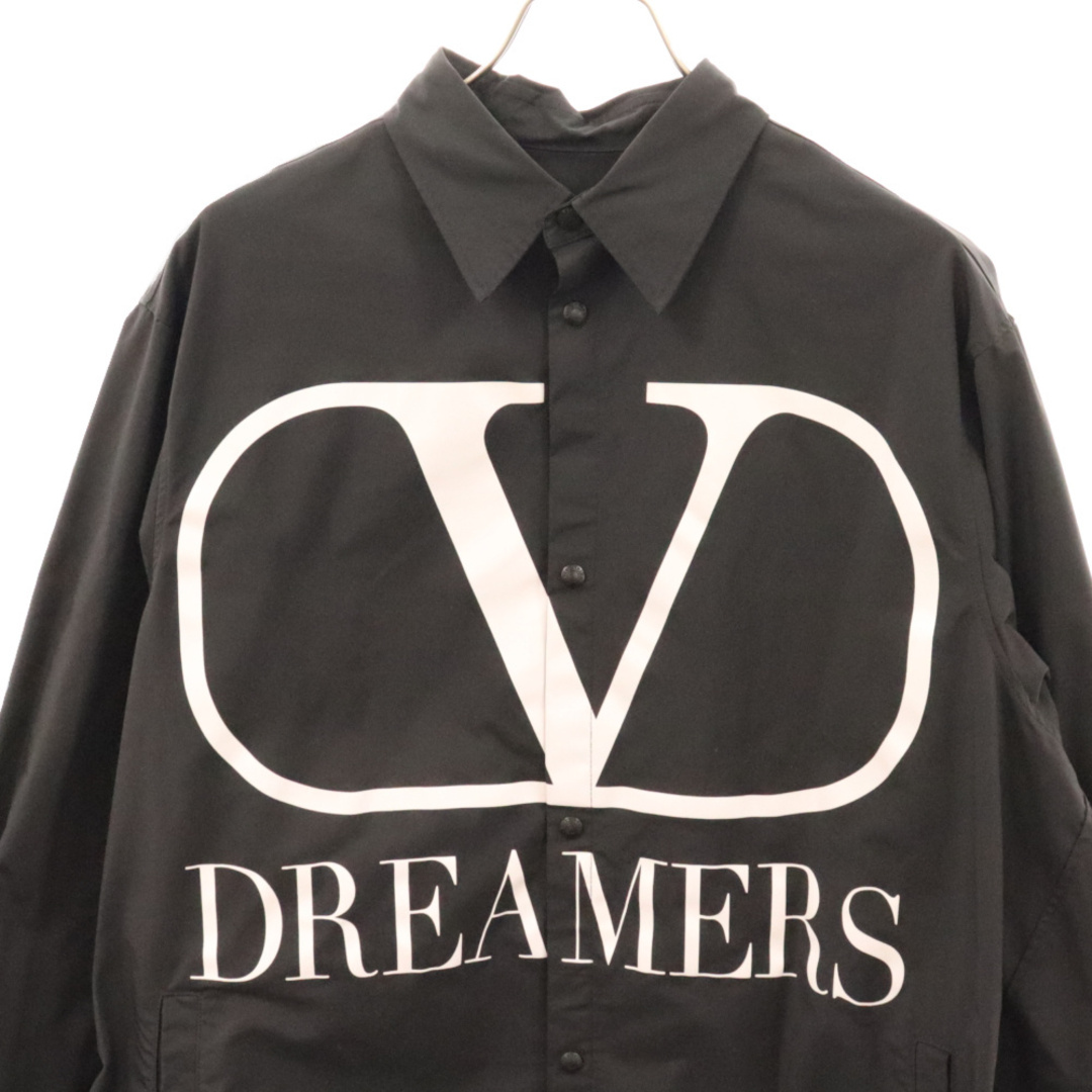 VALENTINO(ヴァレンティノ)のVALENTINO ヴァレンチノ 22AW DREAMAS V LOGO SHIRT ロゴプリント オーバーサイズ 長袖シャツ ブラック P56101303 メンズのトップス(シャツ)の商品写真