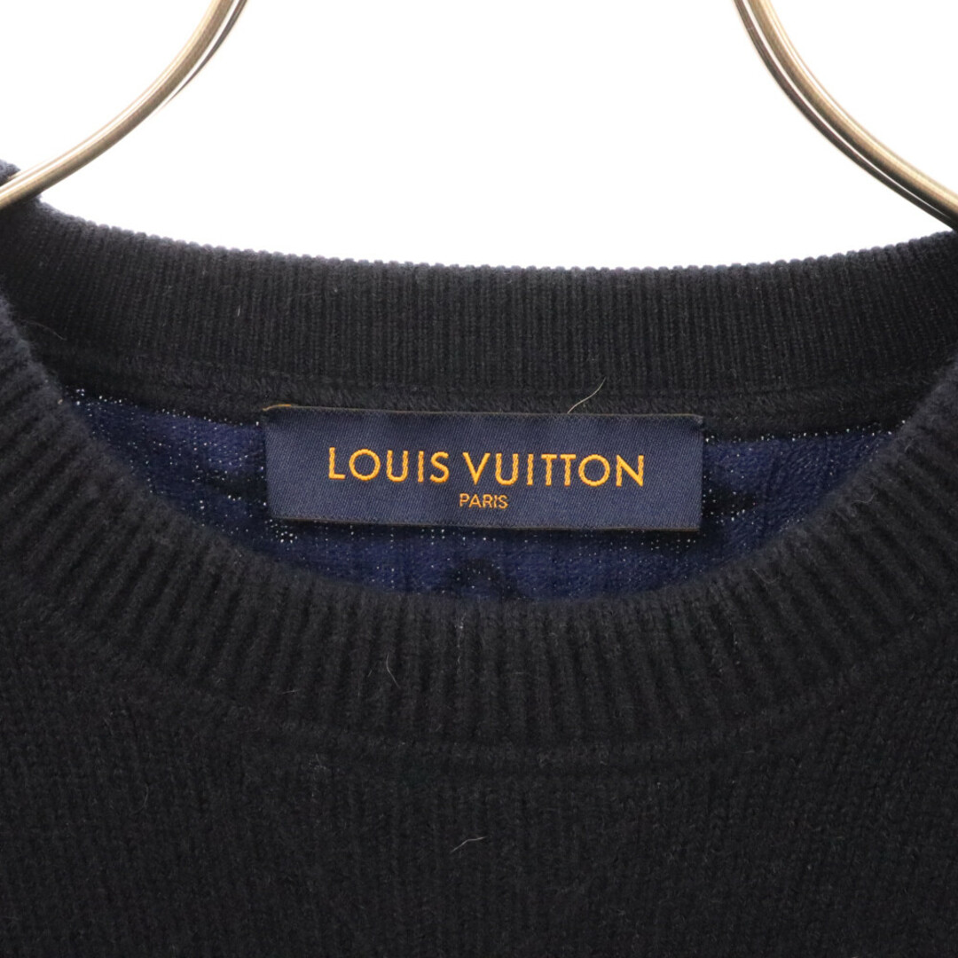 LOUIS VUITTON(ルイヴィトン)のLOUIS VUITTON ルイヴィトン 19AW ハーフアンドハーフ モノグラム カシミヤニットセーター ブラック/ブルー HGN41WIXW メンズのトップス(ニット/セーター)の商品写真