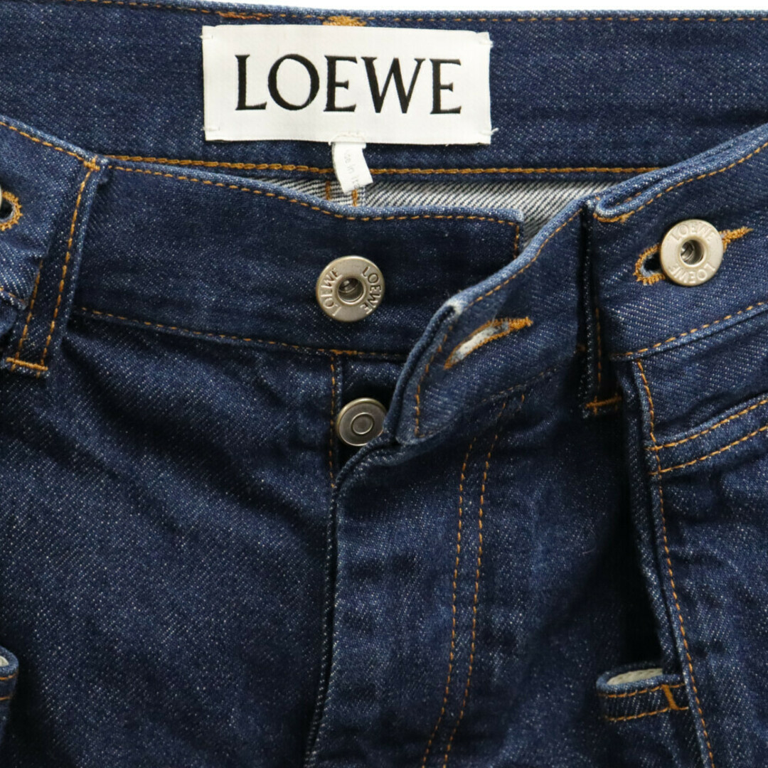 LOEWE(ロエベ)のLOEWE ロエベ サイドアジャスター クロップド ワイド デニム パンツ インディゴ H526Y11X03 メンズのパンツ(デニム/ジーンズ)の商品写真