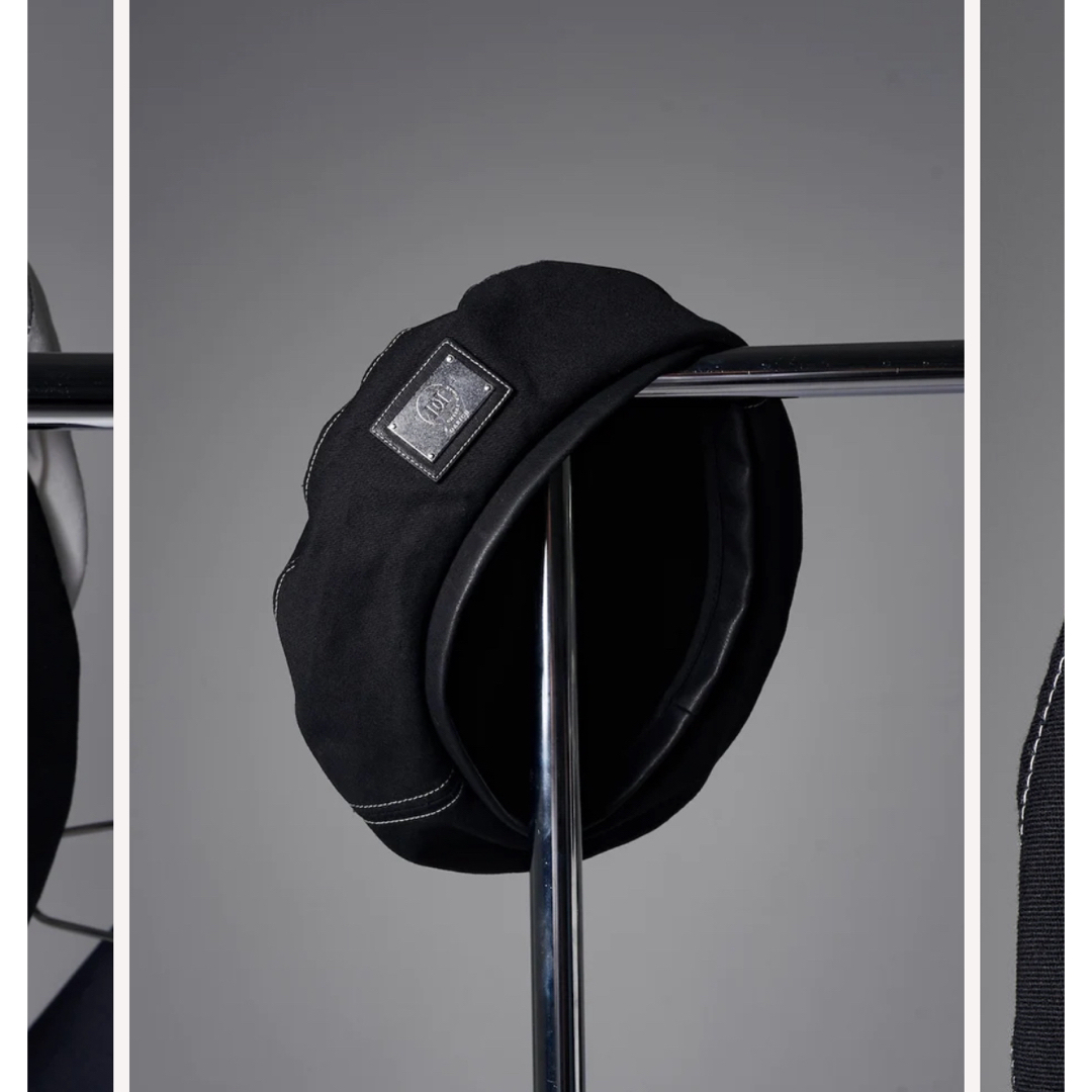 Darich(ダーリッチ)の新品タグ付き ダーリッチ ステッチツイルベレー ブラック 黒 レディースの帽子(ハンチング/ベレー帽)の商品写真