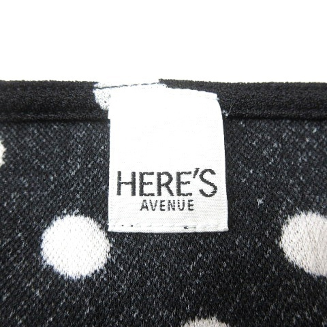 HERE'S(ヒアーズ)のヒアーズ HERE'S AVENUE ワンピース ミニ ドット 半袖 M 黒 レディースのワンピース(ミニワンピース)の商品写真