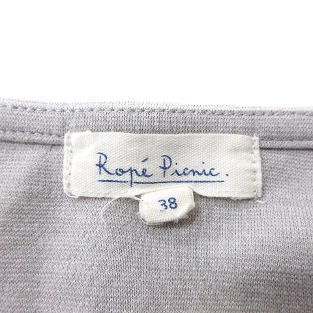 Rope' Picnic(ロペピクニック)のロペピクニック ワンピース ミニ 半袖 バイカラー 38 紺 ネイビー グレー レディースのワンピース(ミニワンピース)の商品写真