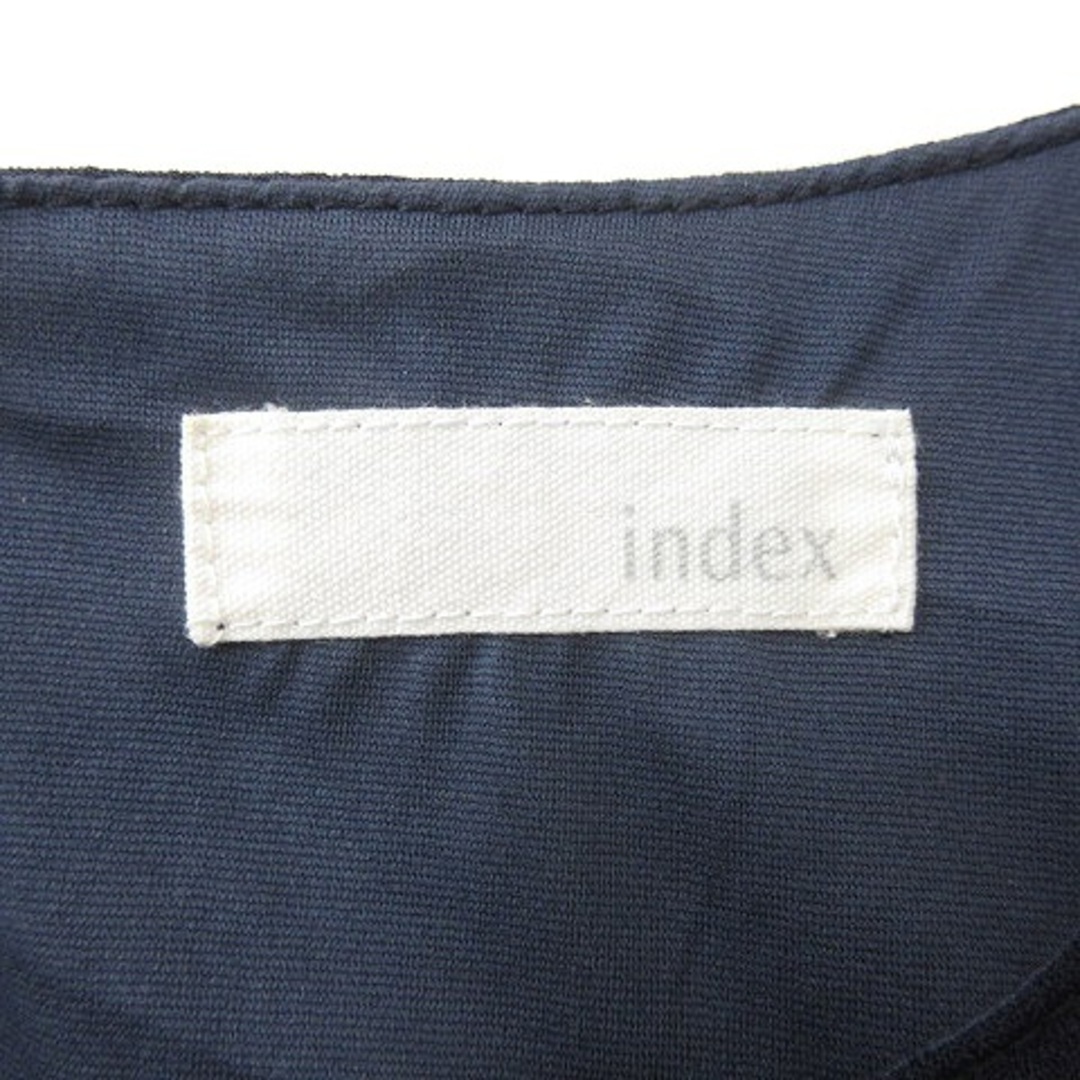 INDEX(インデックス)のインデックス INDEX ブラウス 五分袖 ビジュー M 紺 ネイビー /MN レディースのトップス(その他)の商品写真