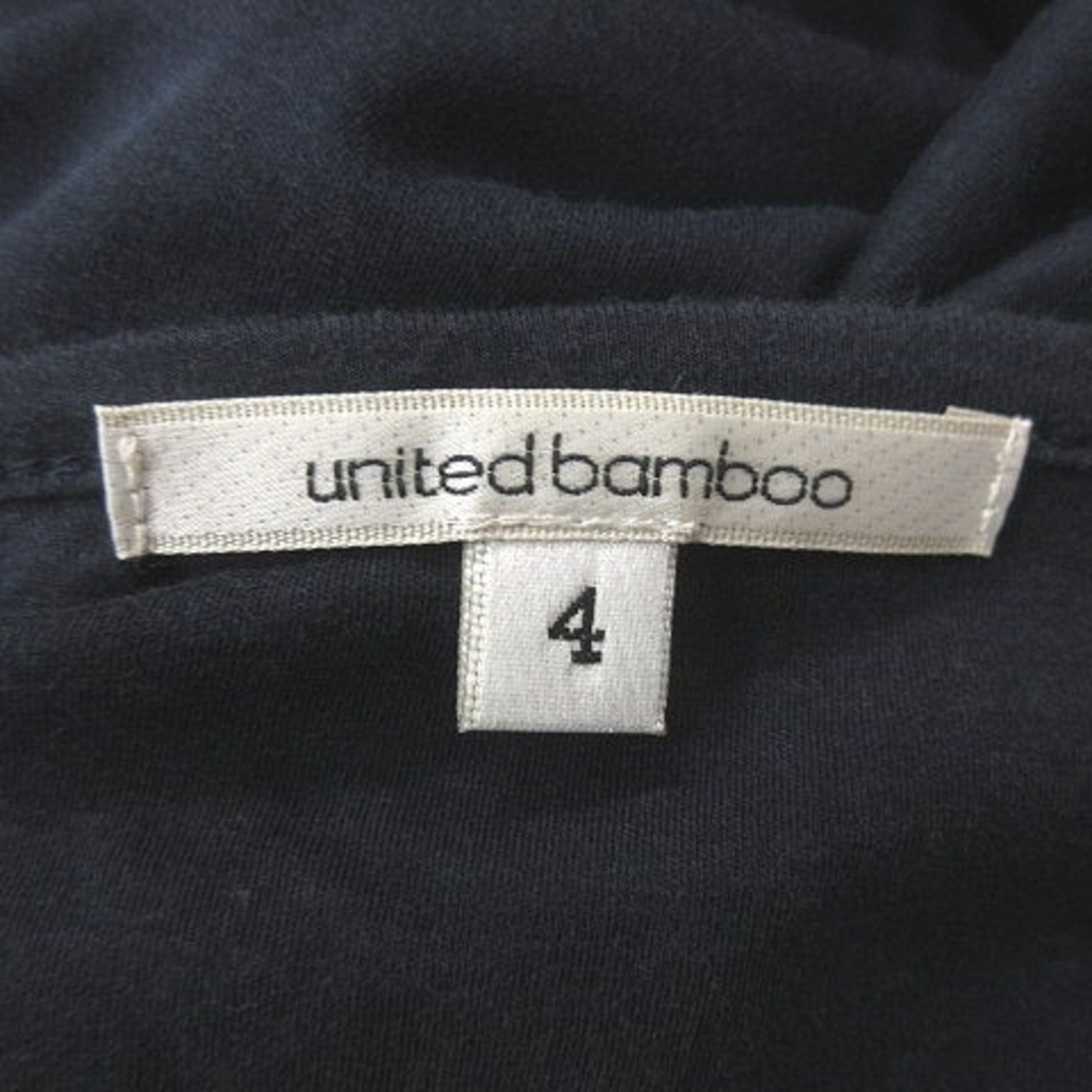 united bamboo(ユナイテッドバンブー)のユナイテッドバンブー ワンピース ひざ丈 Vネック 半袖 4 紺 ネイビー レディースのワンピース(ひざ丈ワンピース)の商品写真