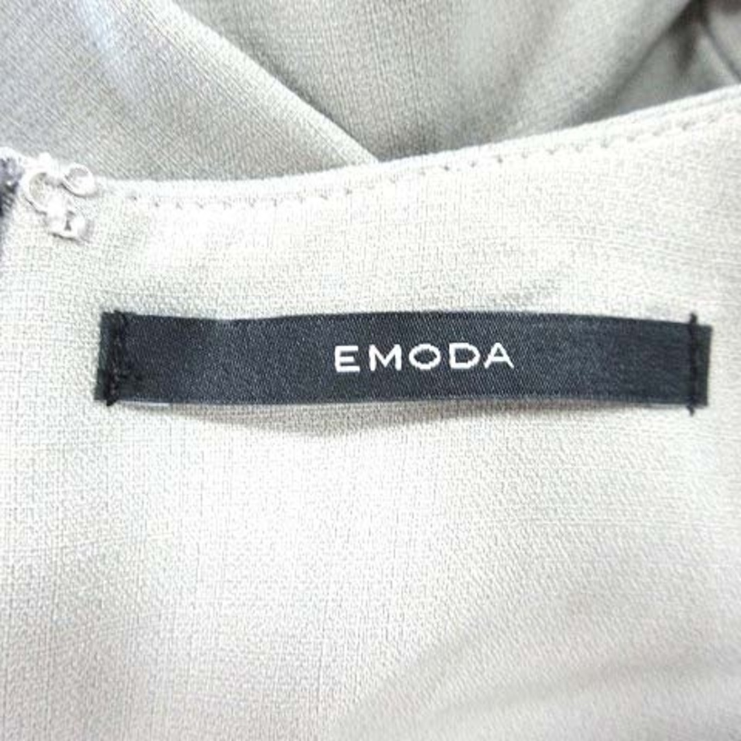 EMODA(エモダ)のエモダ オールインワンパンツ ワイド ロング 五分袖 カシュクール F グレー レディースのパンツ(その他)の商品写真