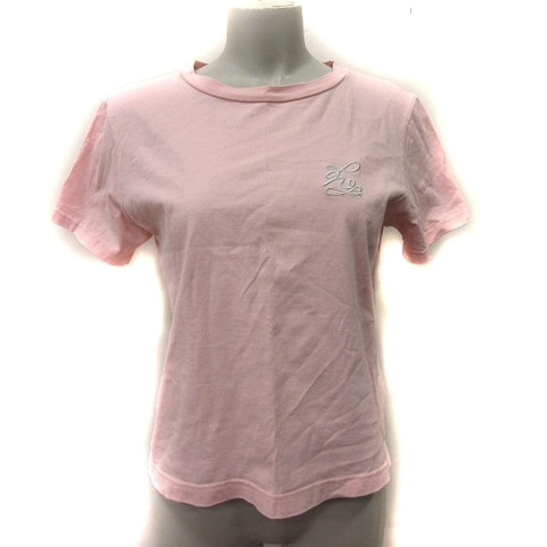 NICE CLAUP(ナイスクラップ)のナイスクラップ Tシャツ カットソー 半袖 刺繍 ピンク /YI レディースのトップス(Tシャツ(半袖/袖なし))の商品写真