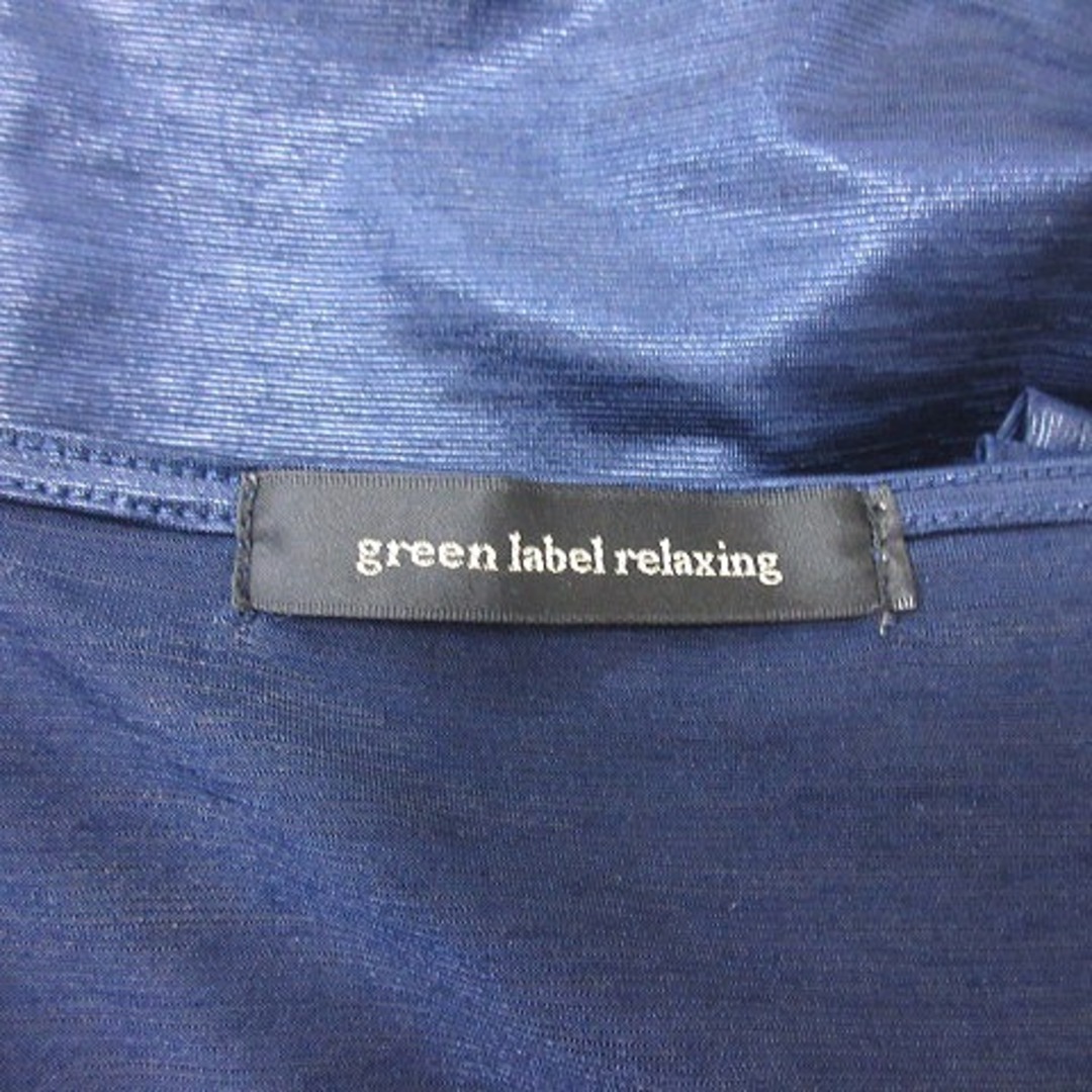 UNITED ARROWS green label relaxing(ユナイテッドアローズグリーンレーベルリラクシング)のグリーンレーベルリラクシング カットソー 半袖 フリル 紺 ネイビー /YI レディースのトップス(カットソー(半袖/袖なし))の商品写真