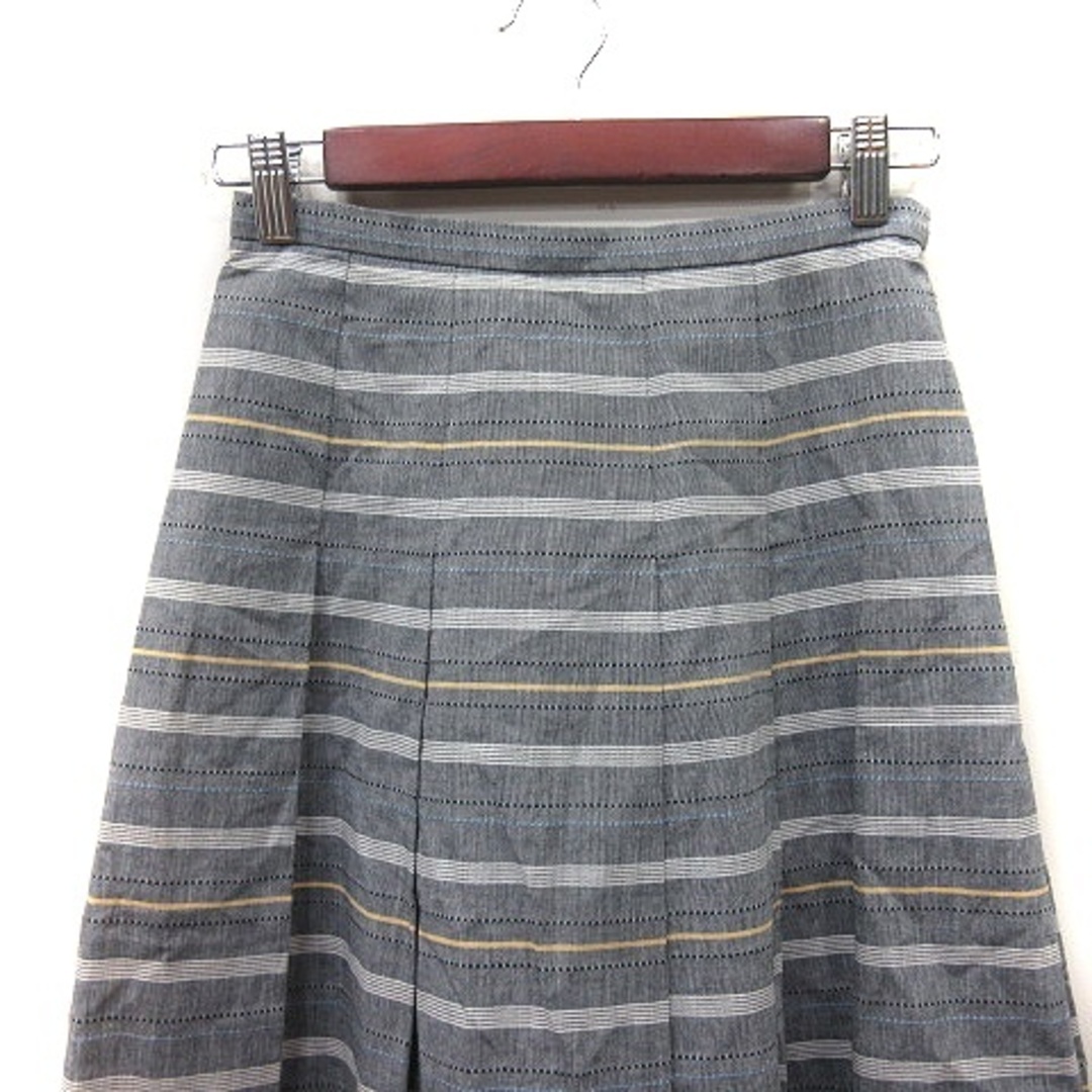 ROPE’(ロペ)のロペ フレアスカート ミモレ ロング ボーダー 60-86 マルチカラー /YI レディースのスカート(ロングスカート)の商品写真