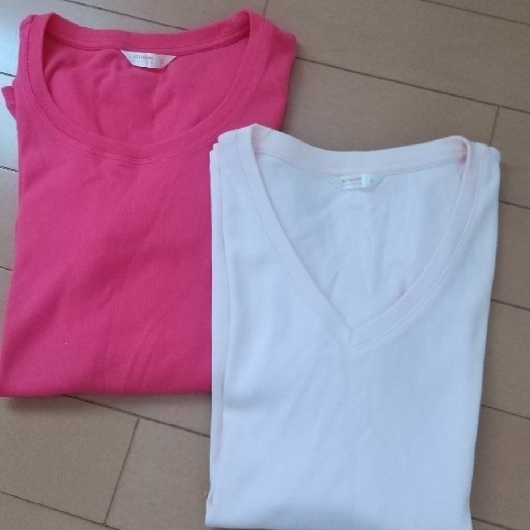 UNIQLO(ユニクロ)のユニクロ　七分　シャツ　2枚セット  サイズ　S  レディースのトップス(Tシャツ(長袖/七分))の商品写真