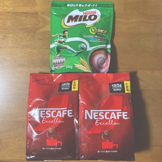 ネスレ(Nestle)のネスレ ミロ オリジナル ２４０g・ネスカフェエクセラ コーヒー １８０g×２(コーヒー)