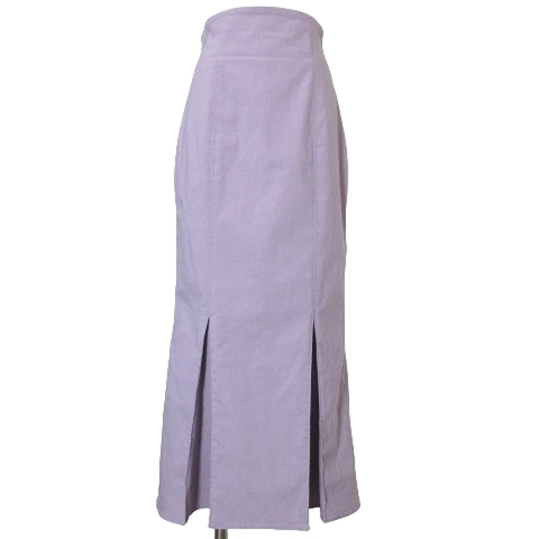 LOUNIE(ルーニィ)のルーニィ 近年 ロング スカート インバーテッドプリーツ 36 紫 IBO51 レディースのスカート(ロングスカート)の商品写真