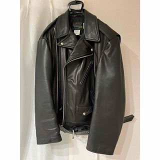 ヴェトモン(VETEMENTS)のvetements × schott 17AW ダブルレザーライダースジャケット(ライダースジャケット)