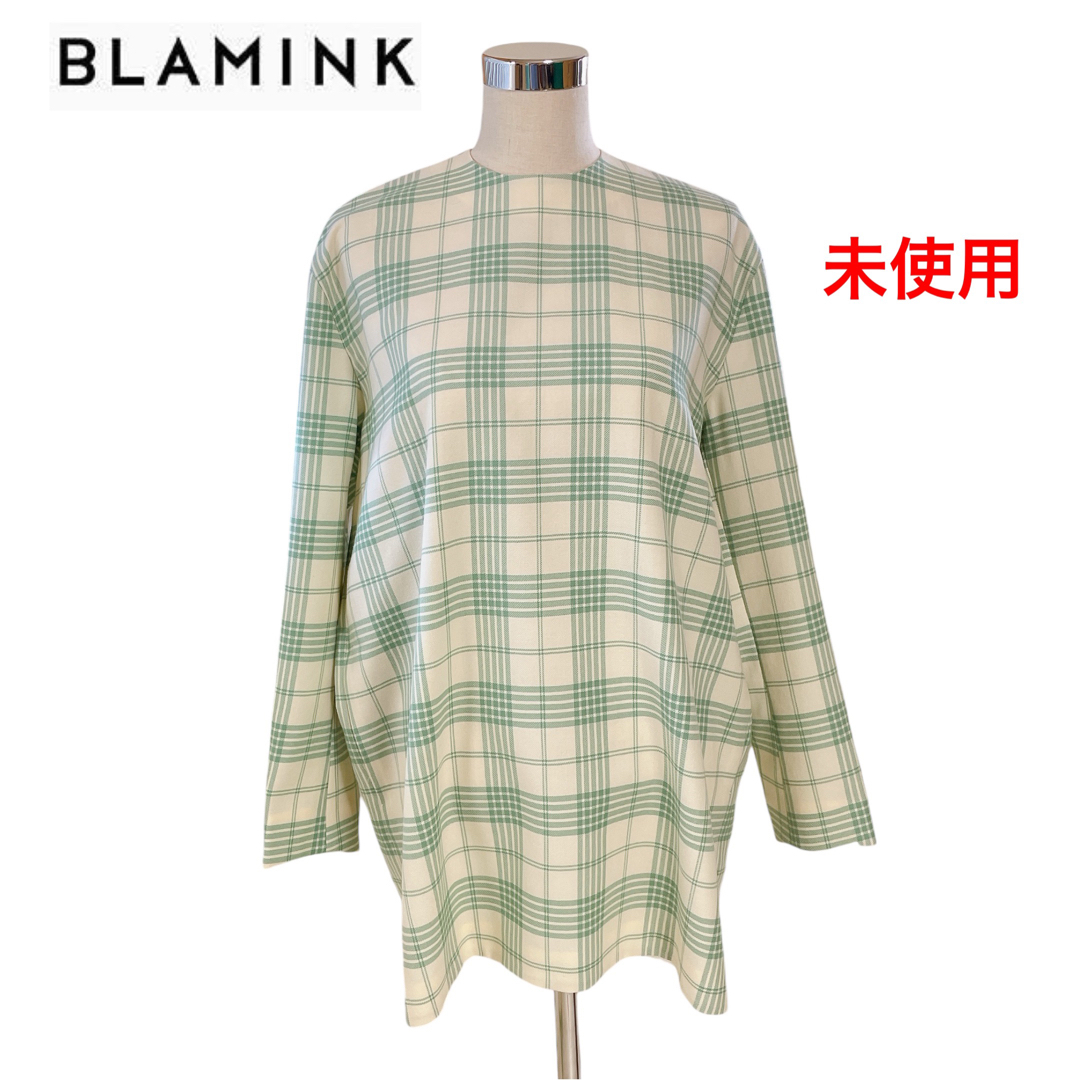 BLAMINK(ブラミンク)の未使用品 ブラミンク BLAMINK チェック プルオーバー トップス 38 レディースのトップス(シャツ/ブラウス(長袖/七分))の商品写真