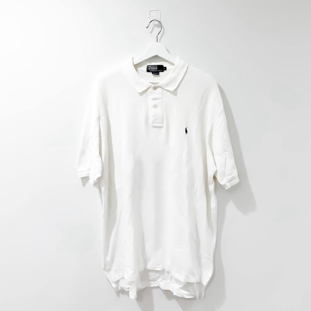 POLO RALPH LAUREN(ポロラルフローレン)のUSA製 90's Ralph Lauren polo shirts white メンズのトップス(ポロシャツ)の商品写真